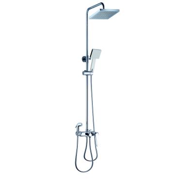 China Without Slide Bar (OB7071B-27) BOOU Bathroom Rain Shower Sets Thermostatic Wall Mount Chrome Shower Rainfall Hand Shower Faucet Set for sale