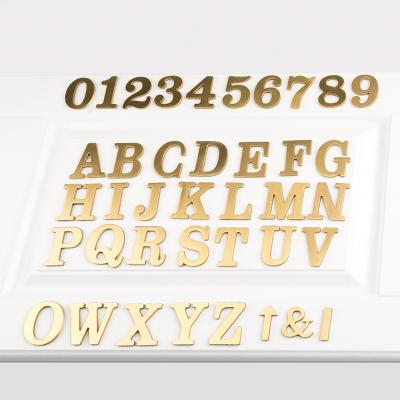 China China Laser Cutting OEM Font Brass Letters A-Z And Numbers 0-9 for sale