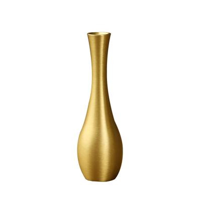 China European pure copper flower insert small vase tea ornaments retro mini flower pay attention to dry flower decoration incense creative access for sale