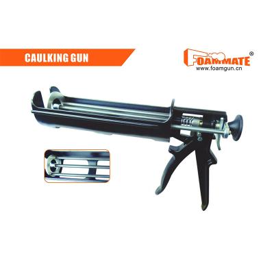 China 380ML Light Duty Alloy Material Magnesium Push Block Two Component High Density Sintered Silicone Caulking Gun for sale