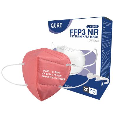 China Non-woven fabric& Melt-blown Fabric Filtering Half Mask Disposable Folding Earloop Respirator Face Mask FFP3 Masks for sale