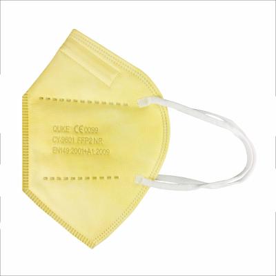 China FFP2 Non-medical filtering half face mask ffp2 multicolor light yellow respirator mask for sale