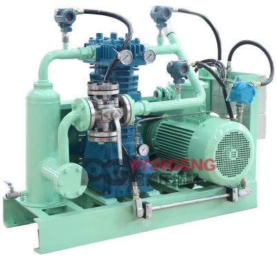 China ZW-0.6/10-16 Oil Free Vapor Recovery Compressors (LPG Compressor) Oil Free Liquid Piston Reciprocating Double Row Compressor for sale