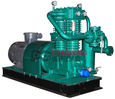 China ZW-1.5/10-16 Oil Free Vapor Recovery Compressors (LPG Compressor) Oil Free Liquid Piston Reciprocating Double Row Compressor for sale