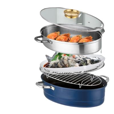 China High Quality 304 Color Sustainable Kitchen Stainless Steel Fish Steamer for sale