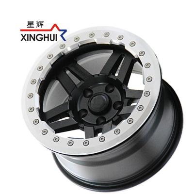 China rines17 ALLOY inch 4x4 beadlock rims 5 holes black pcd 5x150 6x139.7 alloy passenger car concave off-road wheels for sale