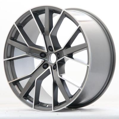 China Aluminum Alloy Car Wheels 22 Inch For Audi 22x10 Material Black 5 Holes PCD 5x112 Alloy Wheels for sale