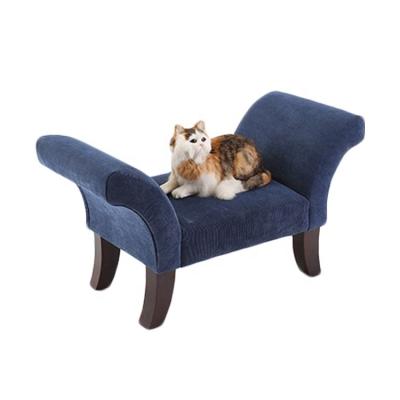 China Durable Solid Wood Frame Dog Sofa Pet Furniture Luxury Dog Bed Sofa For Dogs Cats for sale