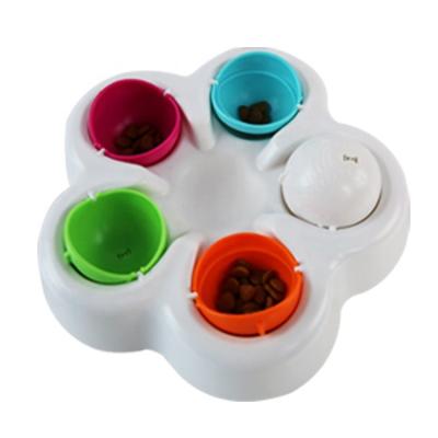 China Dog Feeder Dog Feeder Slow Feeder Plastic Pet Food Bowl Pet Slow Automatic Anti Choking Bowl for sale