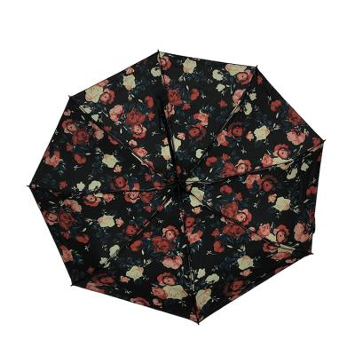 China UV-protection Folding Rose Flower Folding Small Umbrella Chinese Factory for sale