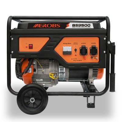 China BS9500 7kw 7000w 7kva 7.5kw gasoline generator with air-cooled, single cylinder, four stroke (OHV) 1.1 engine for sale