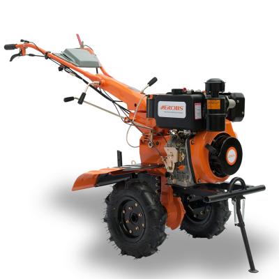 中国 Farms Aerobs BSD1350F 9HP 186FA Power Diesel Tiller Manual Start Rotary Tiller / Electric Start 販売のため