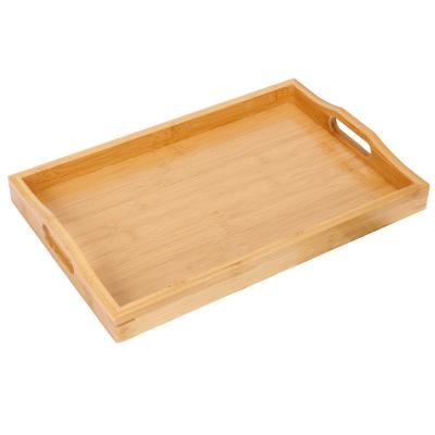 China Sustainable Wholesale Custom Serving Tray Wooden Coffee Tea Table Tray for sale