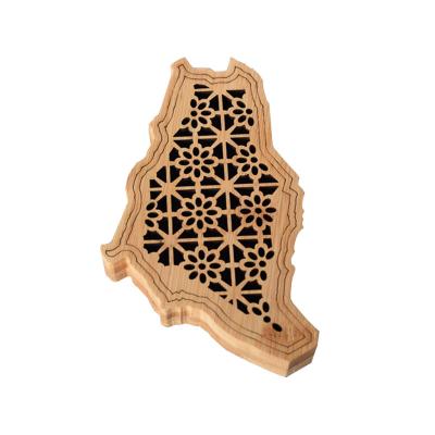 China Hot Sale Chinese Incense Customize Wooden Incense Sticks Holder Card Shape Bamboo Oud Censer for sale