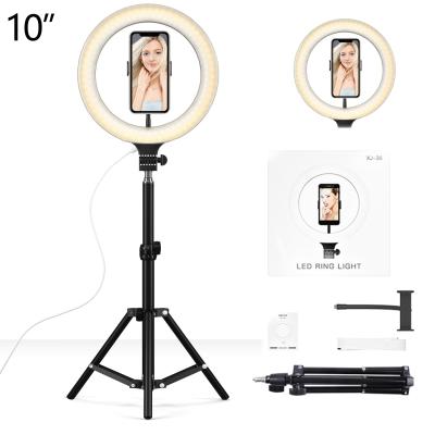 China Photogrphy FBA 10 Inch Selfie Ring Light Kit Circular Led Rings Lamp Led With Tripod Stand for sale