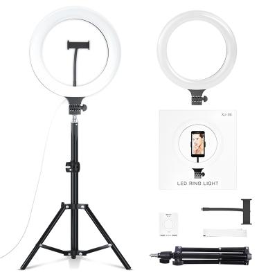 China SHEGINEL Photogrphy Tripod Stand Dimmable LED Ring Light Ring Light With and Flexible Phone Holder for sale