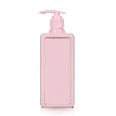 China Personal Skin Care Packaging 300ml Amber Pink Pet Hand Wash Body Milk Bottle Empty Plastic Shampoo Bottles For Shampoo And Conditioner for sale