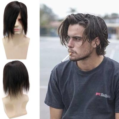 China Handmade Hair Topper Wigs Long Lasting Hair Prosthesis Hair Topper Toupee Fine Mono Men Hair Wigs Body Wave Hair Wigs For Men Hair for sale