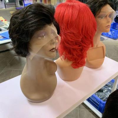 China Raw Virgin Indian Pixie Short Curly Bob 99j Pixie Cut Burgundy Cuticle Aligned Lace Front Wig Brazilian Wigs Lace Front Hair Vendors Wigs for sale