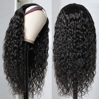 China Cheap Silk Deep Wave Wig Headband Scarf Price Headband Wig Human Hair For Black Women Brazilian Wigs For Black Women for sale