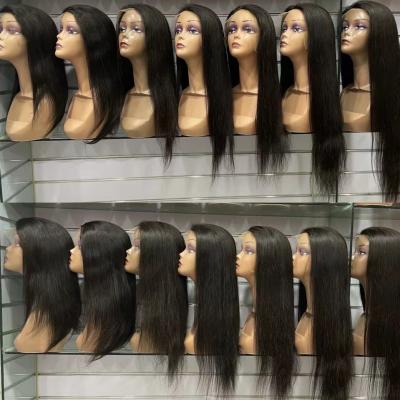 China Long Silky Straight Natural Color Swiss Lace Hair Wig Silky Straight For Brazilian Lace Front Human Hair Colored Women Wig for sale