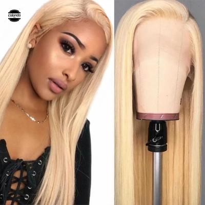 China 4X4 Wave Closure 4/613 Silky Straight Hair Lace Front Wigs Brazilian Long 13x1 Lace Frontal Wig Straight 613 Blonde Wig Hair for sale