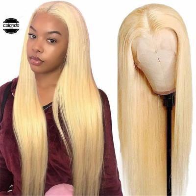 China Silky Straight Brazilian Remy Hair 360 Wave 613 Hd 180 Density Pixie Lace Front Part Wigs 13x1T Long For Black Women for sale