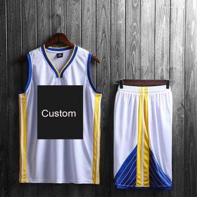 China Breathable Best Quality Custom Embroidered Soft Fabric Basketball Jersey Set For Sport Wear for sale