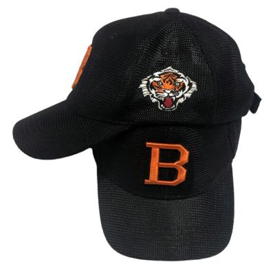 China Factory 6 Panel High Quality JOINT Logo Mens 100% Cotton Twill Black Plain Mesh Sports Hat Custom 3D Bubble Embroidery Baseball Cap for sale