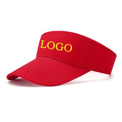 China Plush Customized Blank Sun Visor Adult Outdoor Adjustable Golf Baseball Summer Cap Summer Hat Top Hat Logo Custom for sale