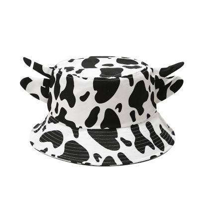 China Spring Korean thin style character baby version cute horn sun shading fisherman bucket hat for sale