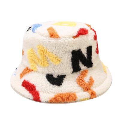 China New Winter Character Women's Bucket Hat Leisure Color Sheep Buckle Dye Knotting Fisherman Hat Men And Women's Basin Hat for sale