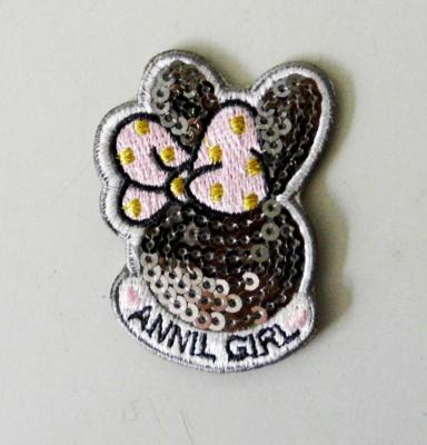 China Viable Popular Reversible Sequin Custom Embroidery Patch For Apparel for sale