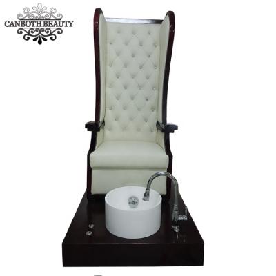 China Modern Luxury Queen Throne Pedicure Chair With Bowl For Beauty Salon Equipment CB-FP006 for sale