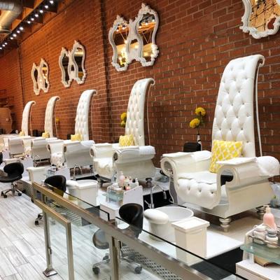 China The High Luxury White Back King Throne Pedicure Chair / Queen Pedicure Spa Chair CB-FP002 for sale