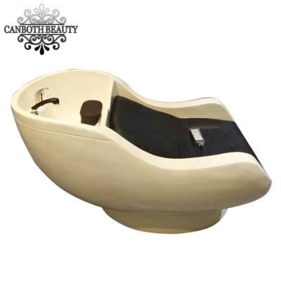 China Modern salon chair shampoo/reclining shiatsa shampoo chair with footstool CB-X012 for sale