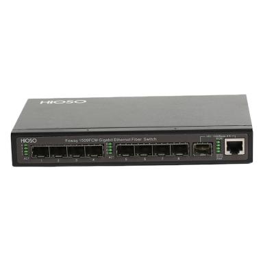 China High Quality Cheap 8 Gigabit POE Ports SFP Port Fiber Switch 1 Gigabit Ethernet Combo Uplink Cheap Fiber Optic Switch for sale