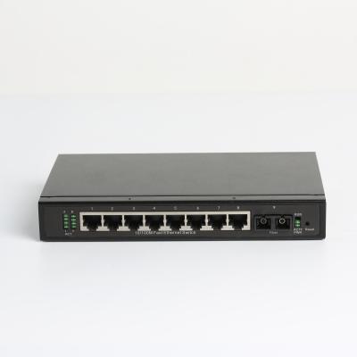 China LACP FAST 10/100M Ports Switch 9 Ports Fast Ethernet Switch RJ45 Ethernet Switch with FIBER UPLINK for sale