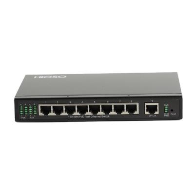 China Cheap POE Hot Sale 10/100mbps 8port Network Ethernet Switch for sale