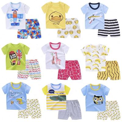 China good price 100% skin-friendly cotton shorts sleeve 2pcs baby clothes summer kids clothes set set wholesale for sale