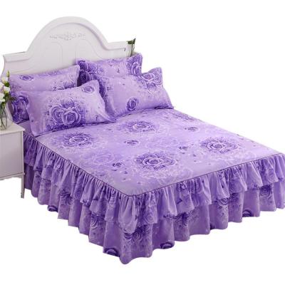 China Graceful Gift M0436 Wedding Housewarming Gift Bedspread Bedspread Bedspread Home Floral Fitted Sheet Lace Bedspread Bedspread Coverlet M0436 for sale