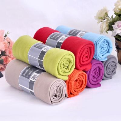 China Anti-pilling Cheap custom wholesale Aoyatex solid color polyester fleece soft blanket in roll for sale