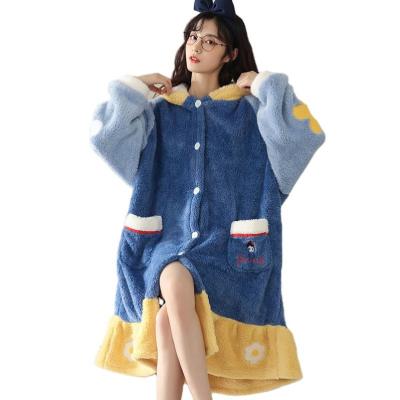 China QUICK DRY Women Fashion 2pcs Long Sleeves Sleepwear Cozy Flannel Knitted Lounge Wear Winter Home Pajamas for sale