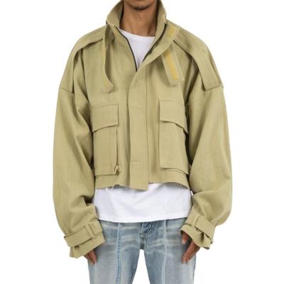 China QUICK DRY Jackets Men Cropped Oversized Cargo Pockets Cotton Jackets 100% Custom Fit Stylish Jackets for sale