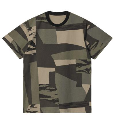 China Anti-wrinkle fashion custom mens brand clothing o-neck camouflage t-shirt cheap bulk wholesale men's big summer tee for sale