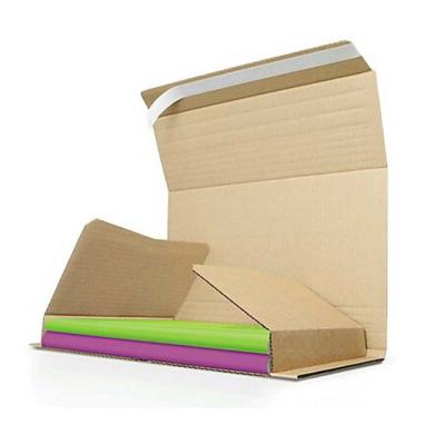 China Recycled Materials Books Postal Protector Corrugated Mailer Box For Shipping Packaging for sale