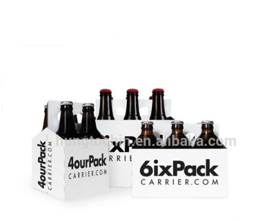 China Recycled Materials Packaging Factory Cardboard 6 PACK/BOTTLE Wholesale BEER CARRIER BOX for sale