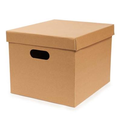 China Corrugated Filing Cabinet Archival Paper Box / Bankers Paper Document Cardboard for sale