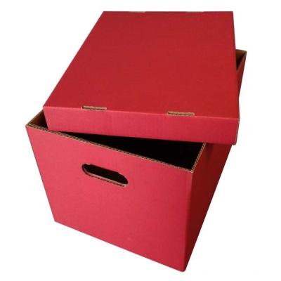 China Durable Handle Paper Shoe Box Manufacturer China Document Storage Box For Folder for sale