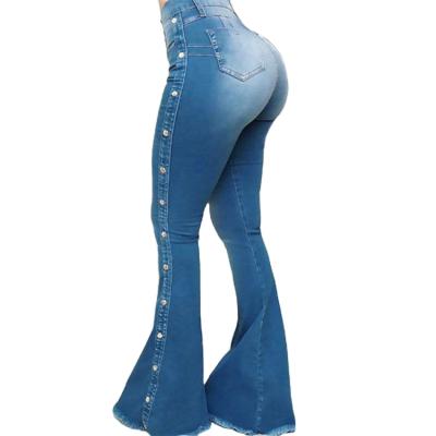 China Best Selling Vintage Breathable Denim Pants Sexy Women Jeans Wholesale Flared Pants for sale